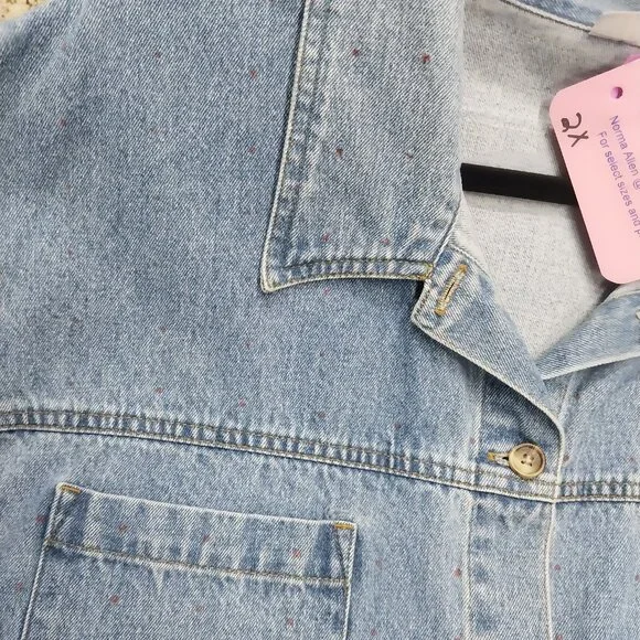 3756 Size 2X Upcycled Cabin Creek Denim Farm Jacket. - Picture 5 of 9